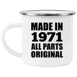 53rd Birthday Made in 1971 All Parts Original - 12oz Camping Mug