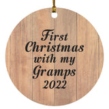First Christmas With My Gramps 2022 - Circle Ornament C