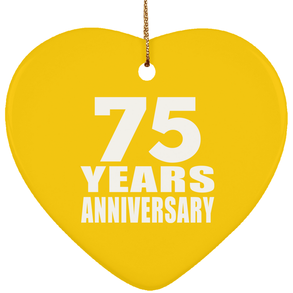 75th Anniversary 75 Years - Heart Ornament