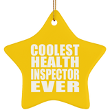 Coolest Health Inspector Ever - Star Ornament