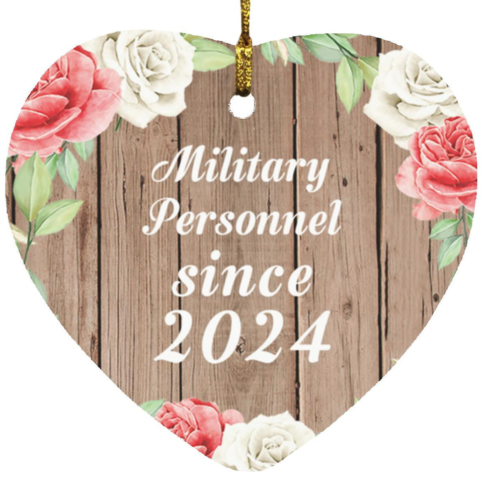 Military Personnel Since 2024 - Heart Ornament B
