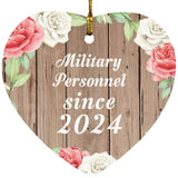 Military Personnel Since 2024 - Heart Ornament B