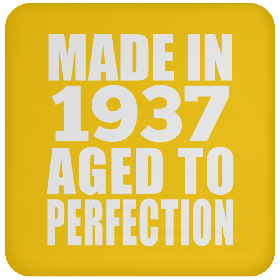 87th Birthday Made In 1937 Aged to Perfection - Drink Coaster