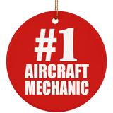 Number One #1 Aircraft Mechanic - Circle Ornament