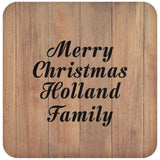 Merry Christmas Holland Family - Drink Coaster C