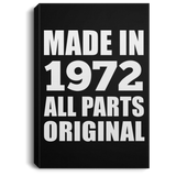 52nd Birthday Made in 1972 All Parts Original - Canvas Portrait