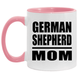 German Shepherd Mom - 11oz Accent Mug Pink