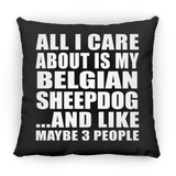 All I Care About Is My Belgian Sheepdog - Throw Pillow Black