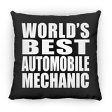 World's Best Automobile Mechanic - Throw Pillow Black