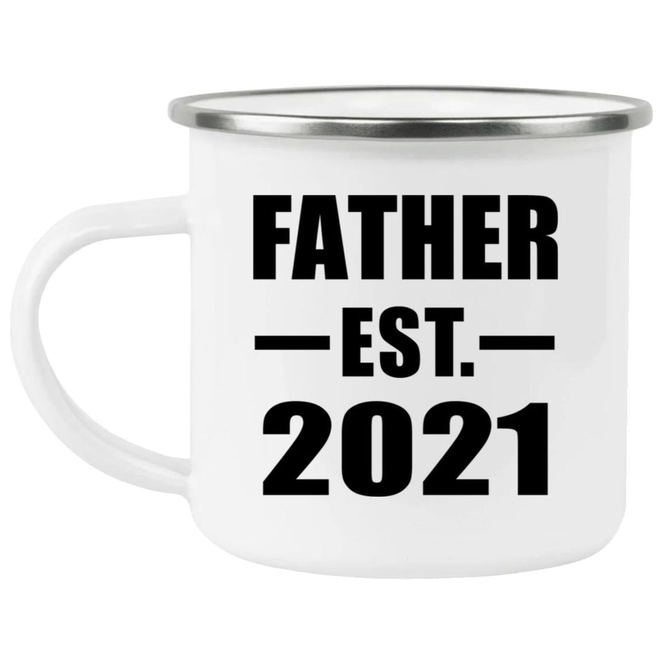 Father Established EST. 2021 - 12oz Camping Mug