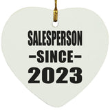 Salesperson Since 2023 - Heart Ornament