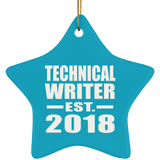Technical Writer Established EST. 2018 - Star Ornament