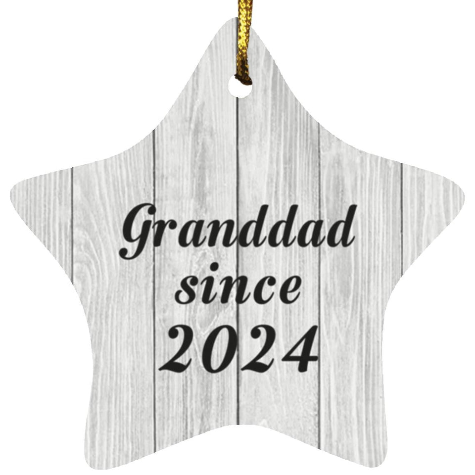 Granddad Since 2024 - Star Ornament F