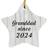 Granddad Since 2024 - Star Ornament F