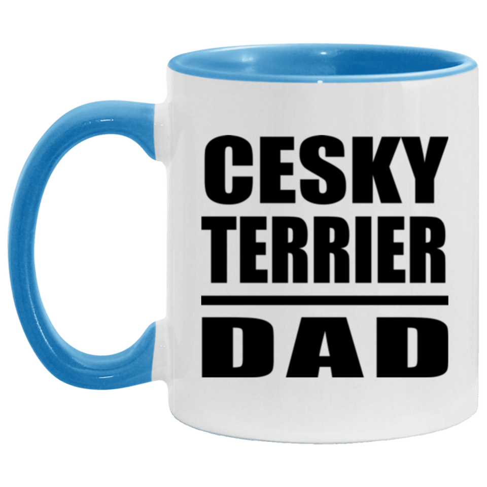 Cesky Terrier Dad - 11oz Accent Mug Blue
