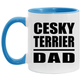 Cesky Terrier Dad - 11oz Accent Mug Blue