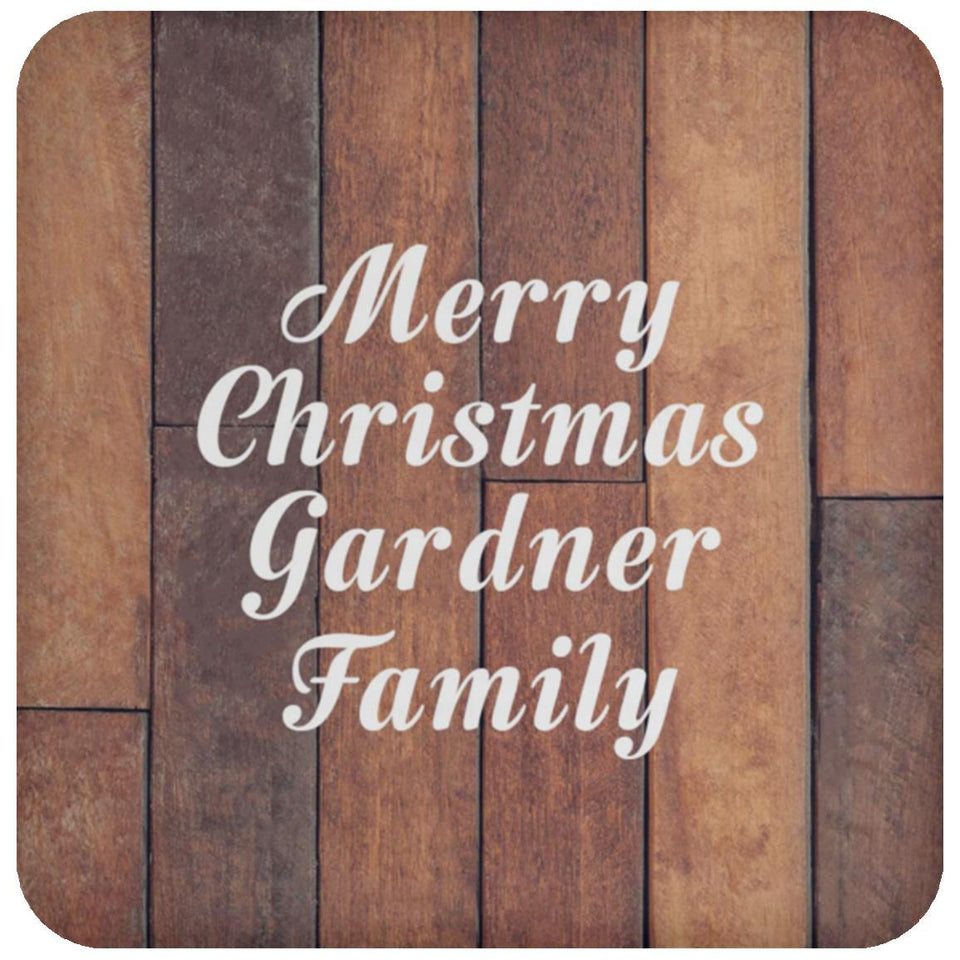 Merry Christmas Gardner Family - Drink Coaster E