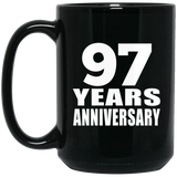 97th Anniversary 97 Years - 15 Oz Coffee Mug Black