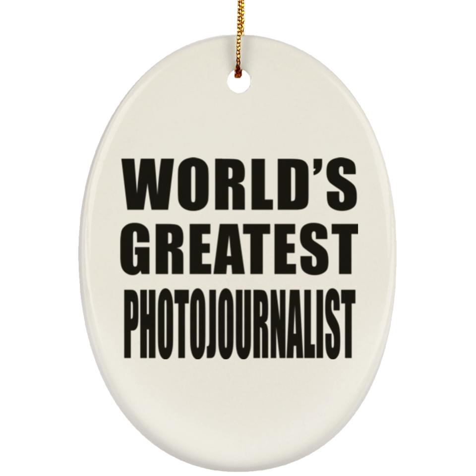 World's Greatest Photojournalist - Oval Ornament