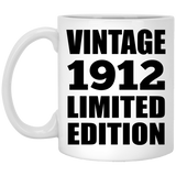 112th Birthday Vintage 1912 Limited Edition - 11oz Coffee Mug