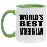 World's Best Father In Law - 11oz Accent Mug Green
