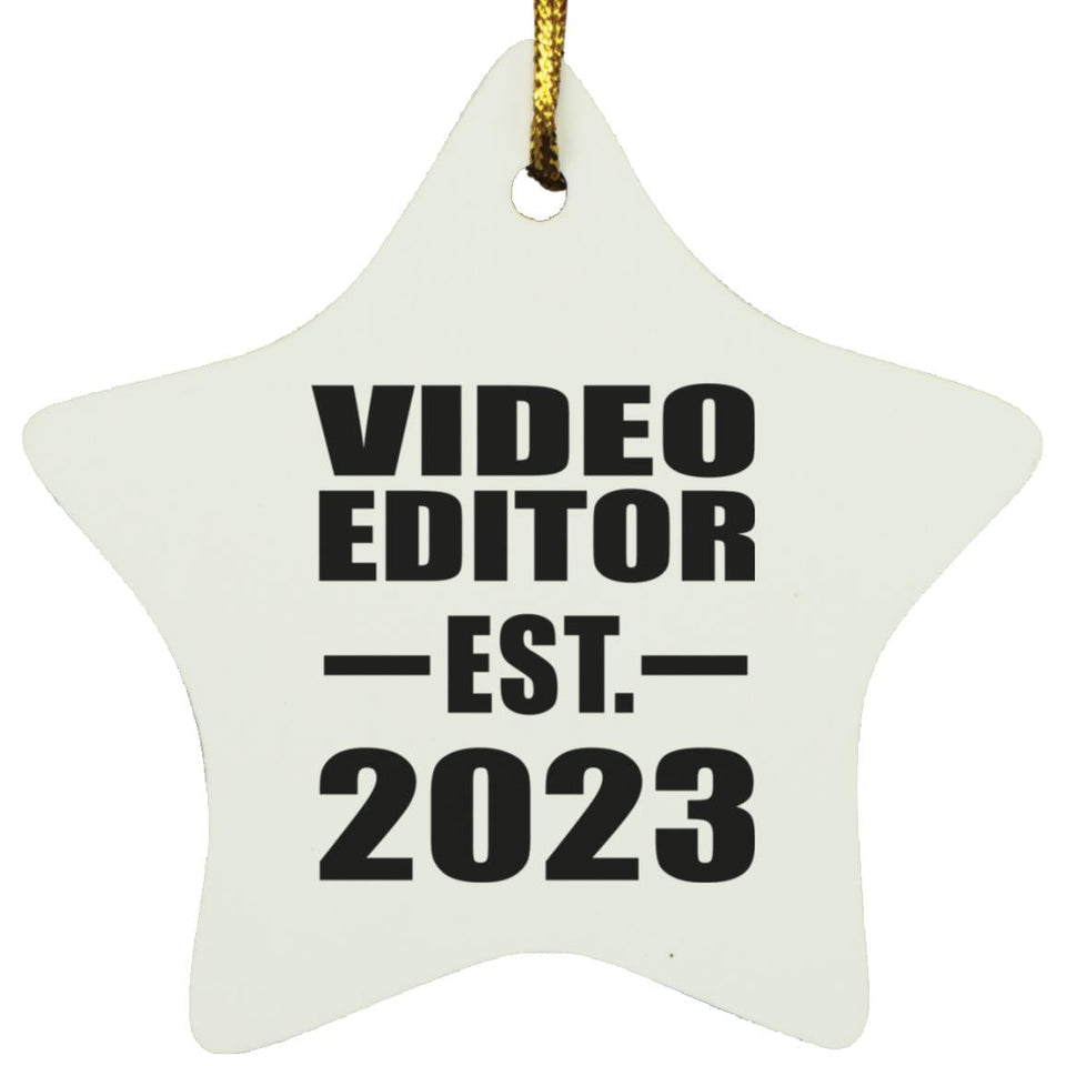 Video Editor Established EST. 2023 - Star Ornament