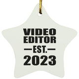 Video Editor Established EST. 2023 - Star Ornament