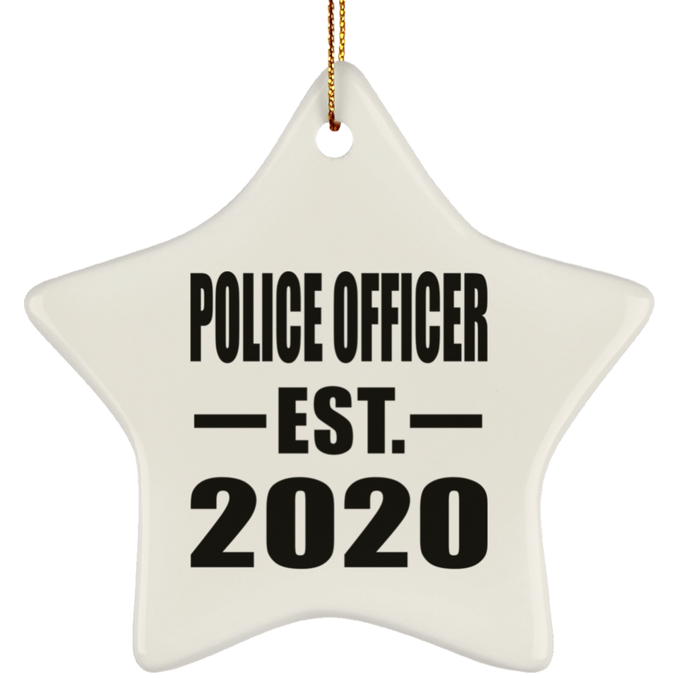 Police Officer Established EST. 2020 - Star Ornament