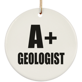 A+ Geologist - Circle Ornament