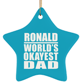 Ronald World's Okayest Dad - Star Ornament