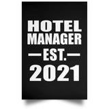 Hotel Manager Established EST. 2021 - Poster Portrait