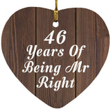 46th Anniversary 46 Years Of Being Mr Right - Heart Ornament D