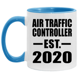Air Traffic Controller Established EST. 2020 - 11oz Accent Mug Blue