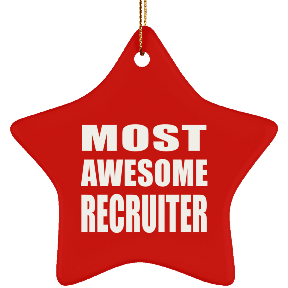 Most Awesome Recruiter - Star Ornament