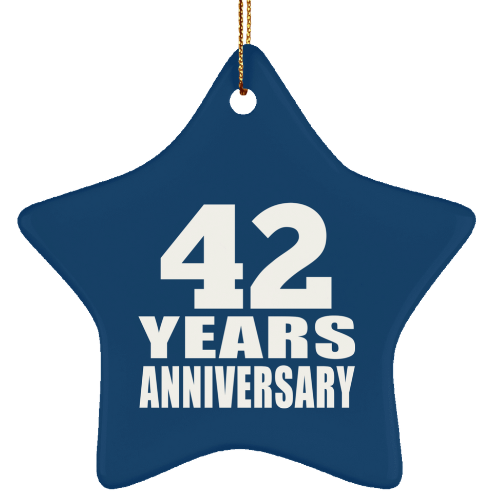 42nd Anniversary 42 Years - Star Ornament