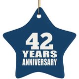 42nd Anniversary 42 Years - Star Ornament