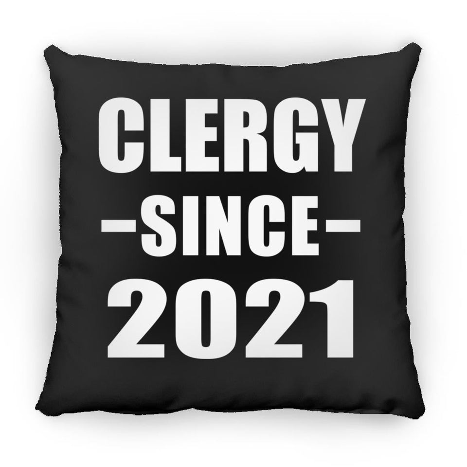 Clergy Since 2021 - Throw Pillow Black