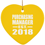Purchasing Manager Established EST. 2018 - Heart Ornament
