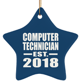 Computer Technician Established EST. 2018 - Star Ornament
