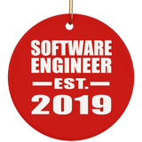 Software Engineer Established EST. 2019 - Circle Ornament