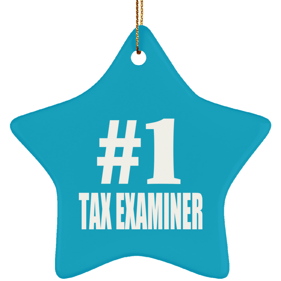 Number One #1 Tax Examiner - Star Ornament
