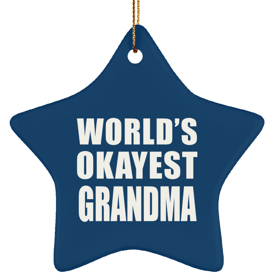 World's Okayest Grandma - Star Ornament