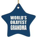 World's Okayest Grandma - Star Ornament