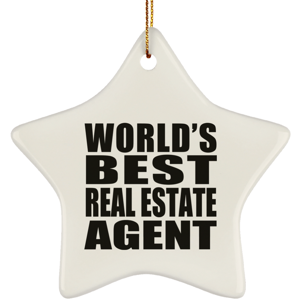 World's Best Real Estate Agent - Star Ornament