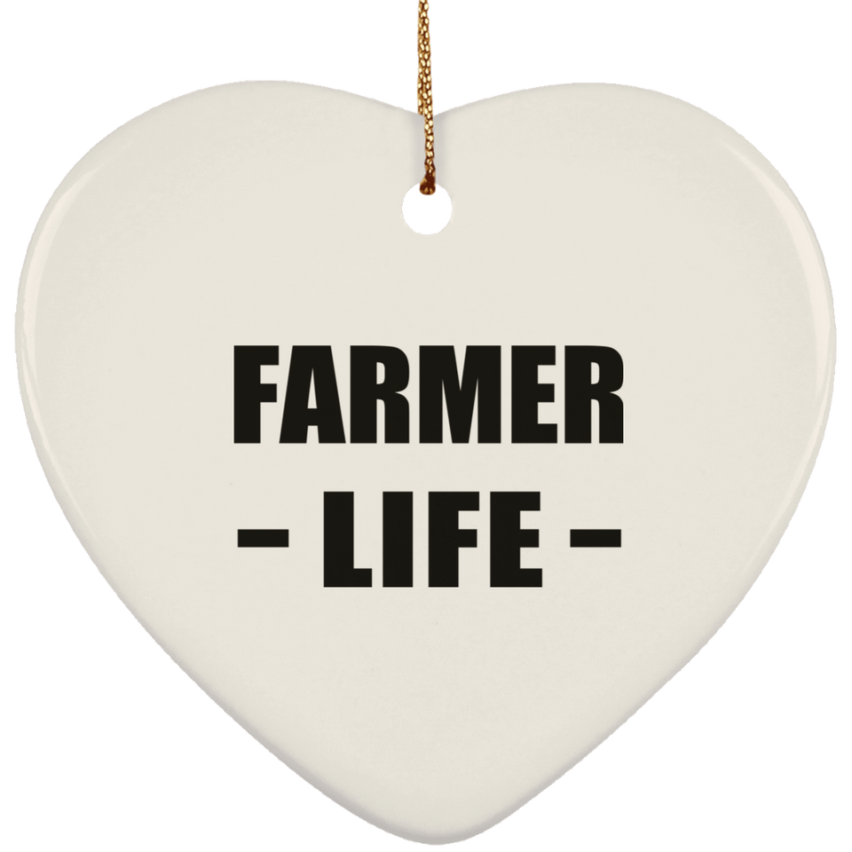 Farmer Life - Heart Ornament