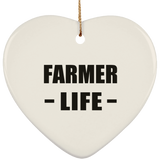 Farmer Life - Heart Ornament