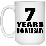 7th Anniversary 7 Years - 15 Oz Coffee Mug