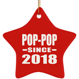Pop-Pop Since 2018 - Star Ornament