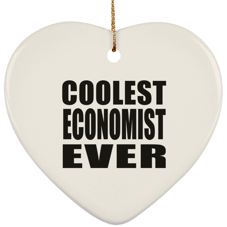 Coolest Economist Ever - Heart Ornament