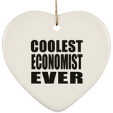 Coolest Economist Ever - Heart Ornament